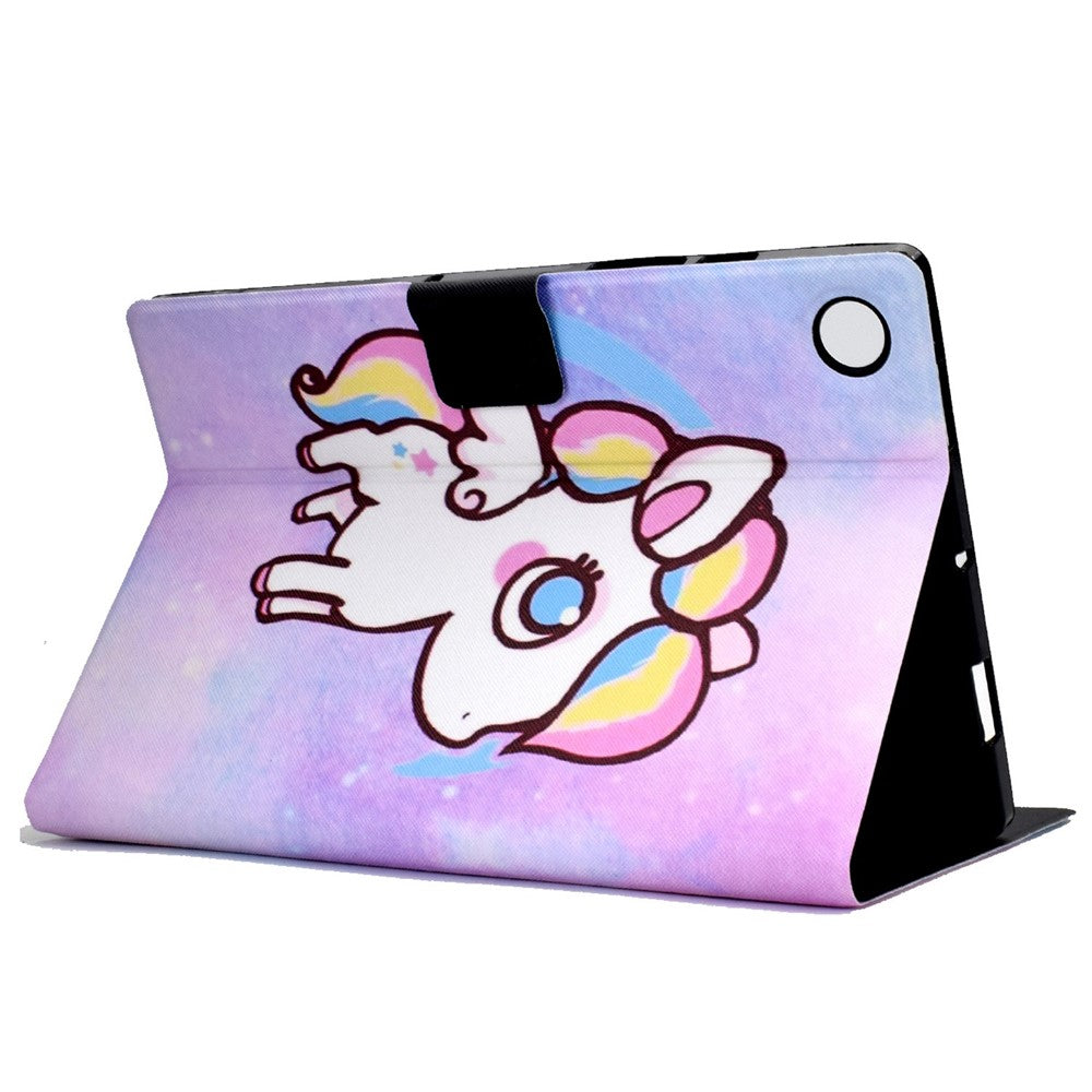 Protective Case for Lenovo Tab M10 Plus (3rd Gen) / Xiaoxin Pad 2022 10.6 inch Pattern Printing Tablet Leather Cover with Card Slots Stand - Horse