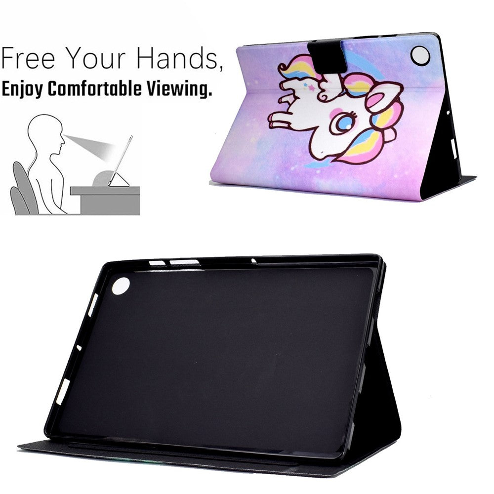 Protective Case for Lenovo Tab M10 Plus (3rd Gen) / Xiaoxin Pad 2022 10.6 inch Pattern Printing Tablet Leather Cover with Card Slots Stand - Horse