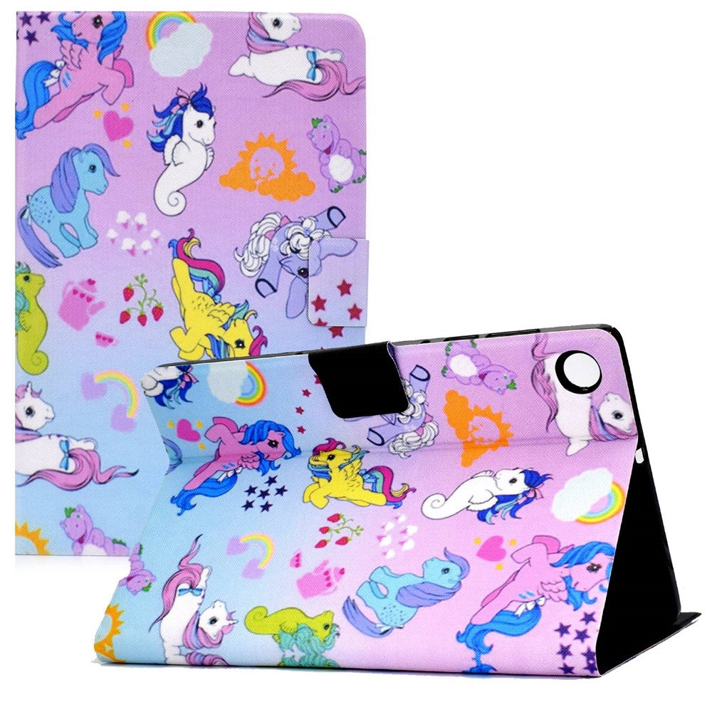 For Lenovo Tab M10 Plus (3rd Gen) / Xiaoxin Pad 2022 10.6 inch PU Leather Case Pattern Printing Card Holder Stand Cover - Hippocampus