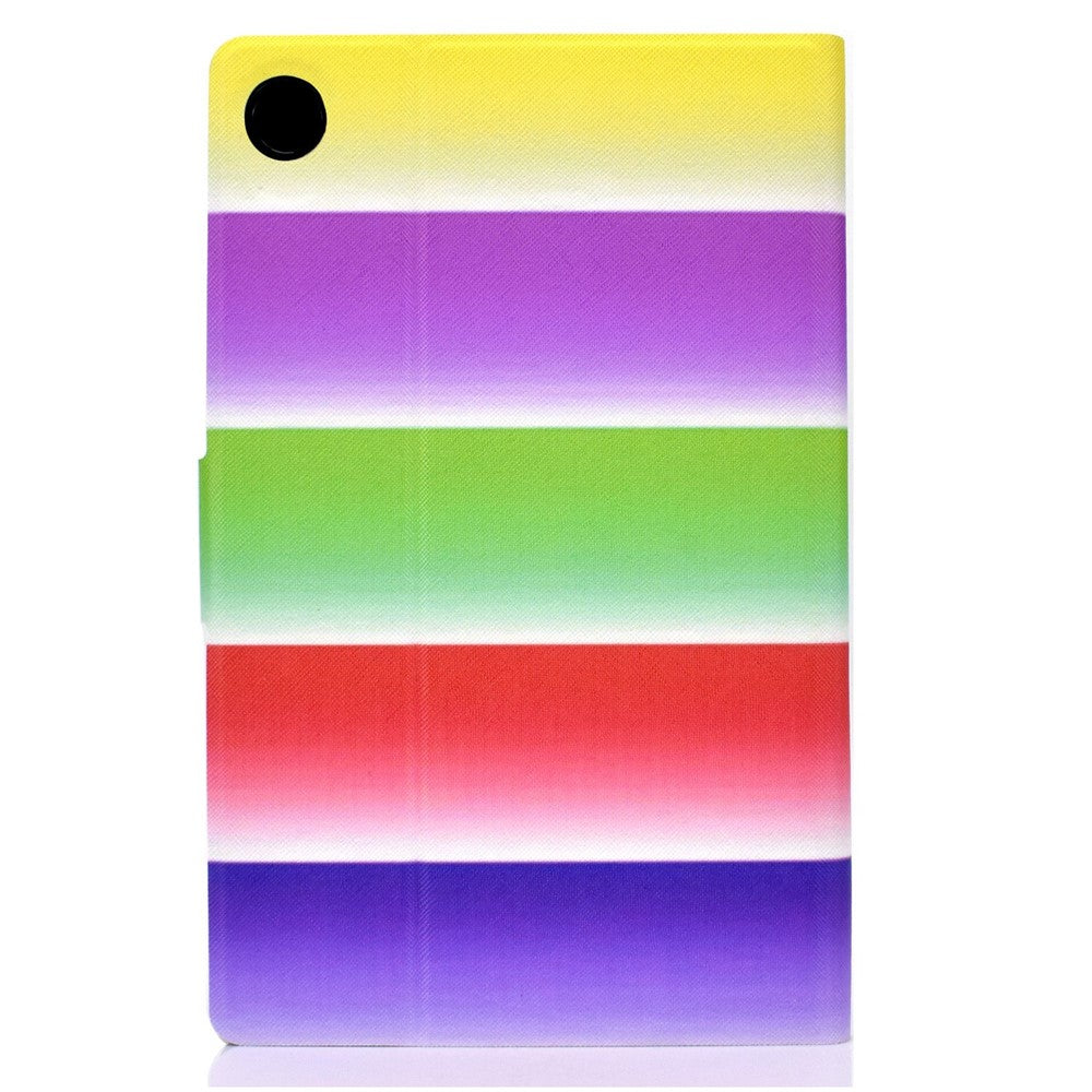 For Lenovo Tab M10 Plus (3rd Gen) / Xiaoxin Pad 2022 10.6 inch PU Leather Case Pattern Printing Card Holder Stand Cover - Rainbow