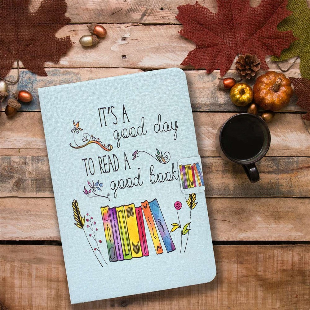 For Lenovo Tab M10 Plus (3rd Gen) / Xiaoxin Pad 2022 10.6 inch PU Leather Case Pattern Printing Card Holder Stand Cover - Colorful Books