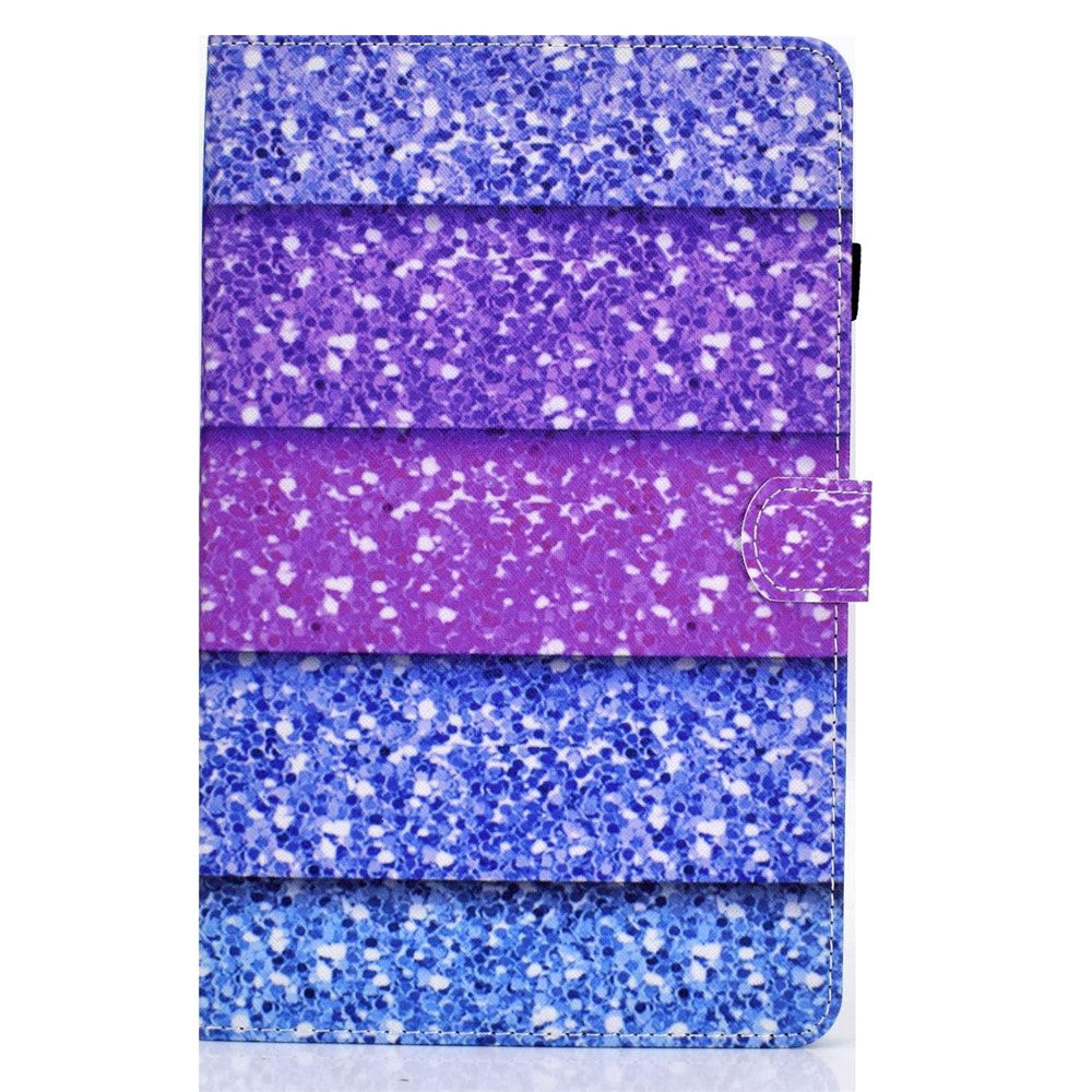 For Lenovo Tab M10 Plus (3rd Gen) / Xiaoxin Pad 2022 10.6 inch PU Leather Smart Auto Wake / Sleep Cover A3 Pattern Printing Stand Card Slots Protective Tablet Case with Pencil Holder - Colorful Quicksand