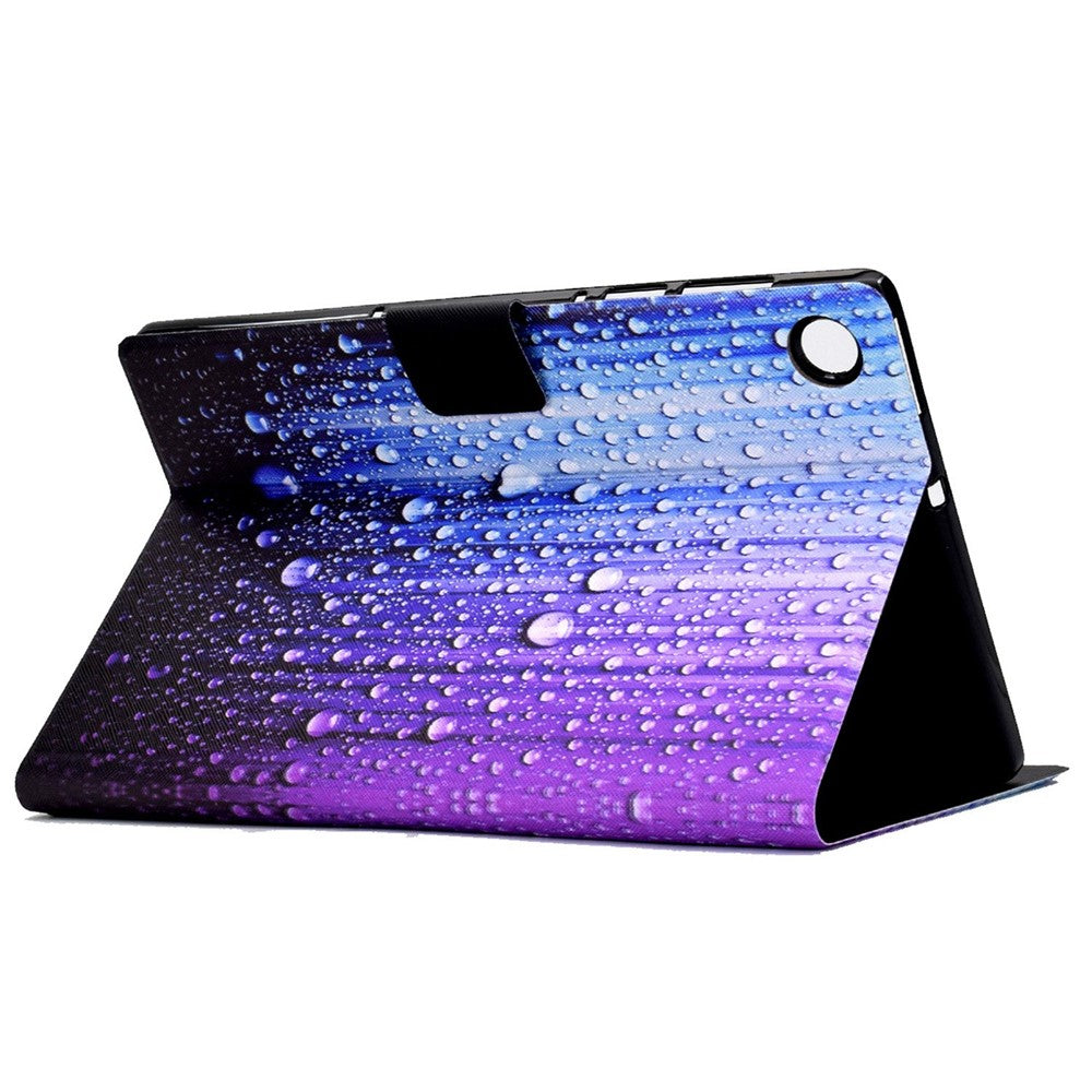 PU Leather Tablet Case for Lenovo Tab M10 (Gen 3) TB-328FU / TB-328XU, Pattern Printing Card Holder Shockproof Cover with Adjustable Stand - Water-drop