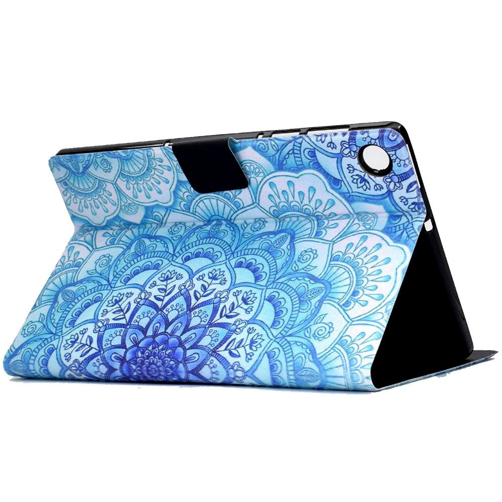 PU Leather Tablet Case for Lenovo Tab M10 (Gen 3) TB-328FU / TB-328XU, Pattern Printing Card Holder Shockproof Cover with Adjustable Stand - Mandala Flower