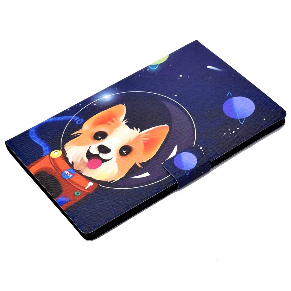 PU Leather Tablet Case for Lenovo Tab M10 (Gen 3) TB-328FU / TB-328XU, Pattern Printing Card Holder Shockproof Cover with Adjustable Stand - Starry Sky / Dog