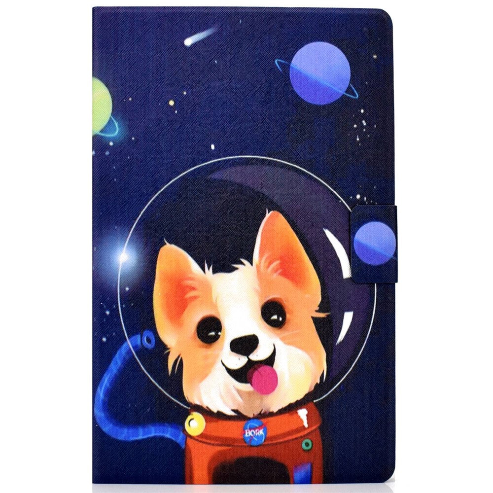 PU Leather Tablet Case for Lenovo Tab M10 (Gen 3) TB-328FU / TB-328XU, Pattern Printing Card Holder Shockproof Cover with Adjustable Stand - Starry Sky / Dog