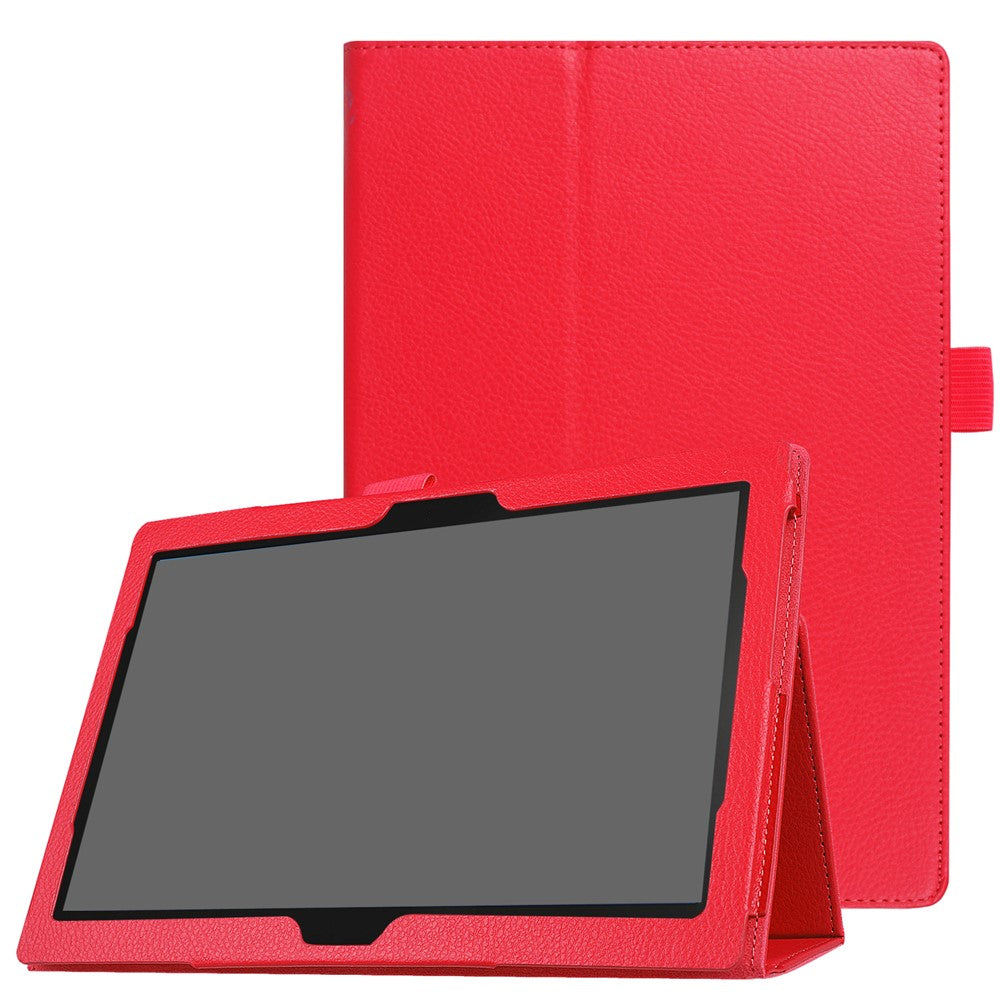 For Lenovo Tab 4 10 Plus / Tab 4 10 Litchi Skin Universal PU Leather Stand Case - Red