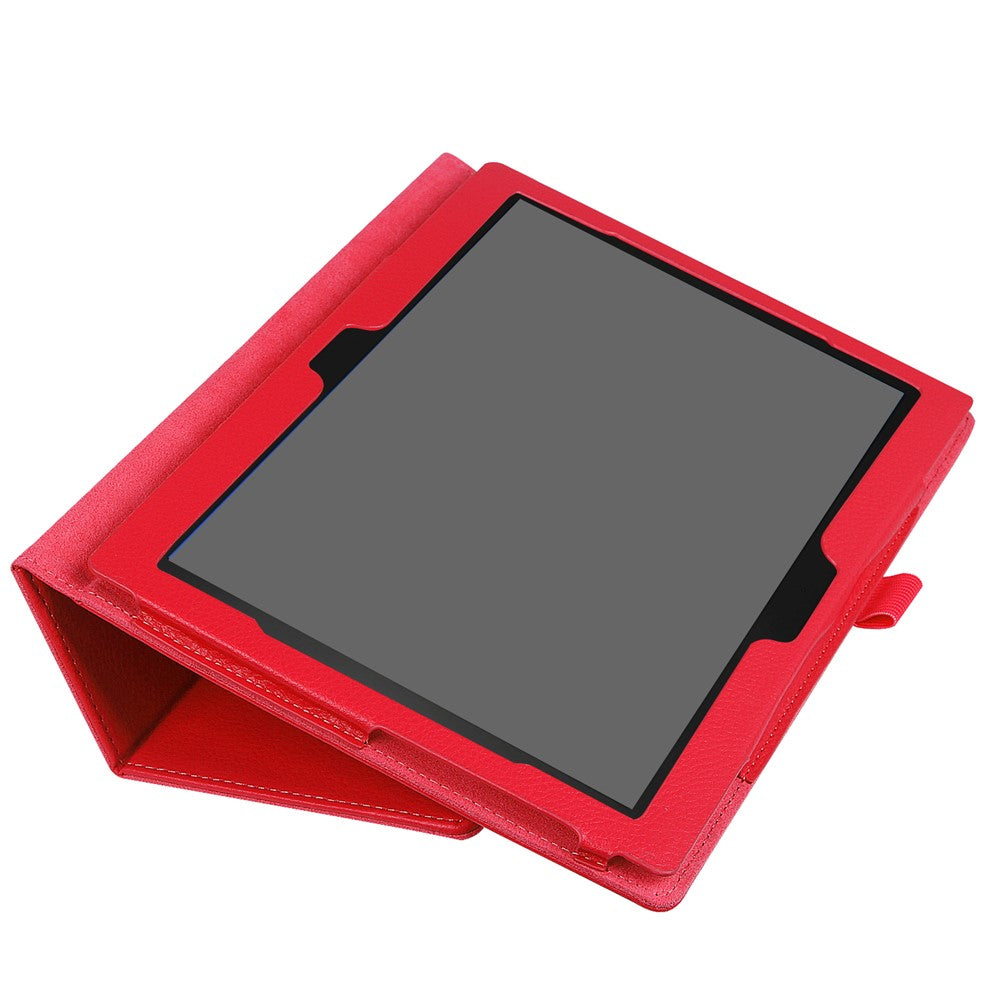 For Lenovo Tab 4 10 Plus / Tab 4 10 Litchi Skin Universal PU Leather Stand Case - Red
