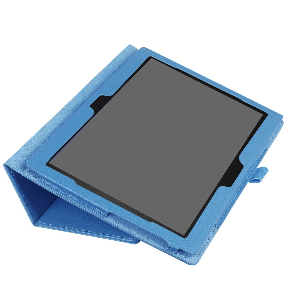 Litchi Skin Universal Leather Stand Folio Case for Lenovo Tab 4 10 Plus / Tab 4 10 - Baby Blue