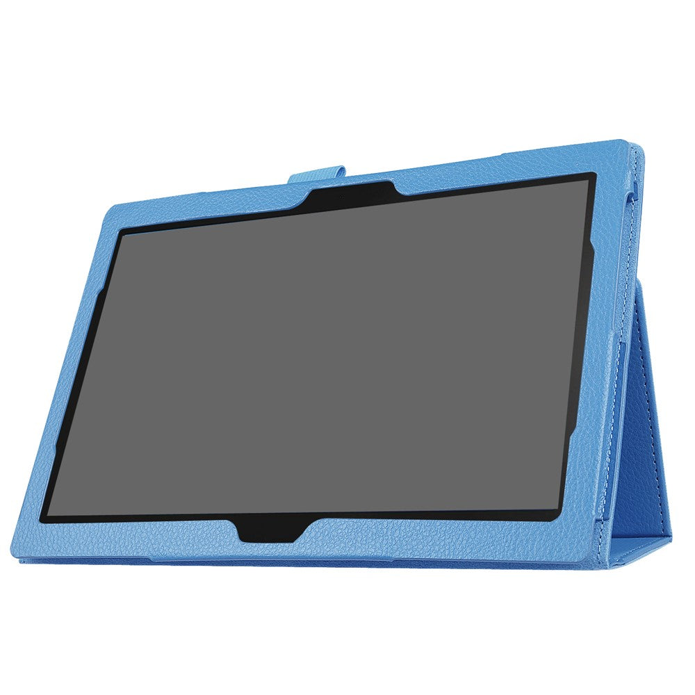 Litchi Skin Universal Leather Stand Folio Case for Lenovo Tab 4 10 Plus / Tab 4 10 - Baby Blue