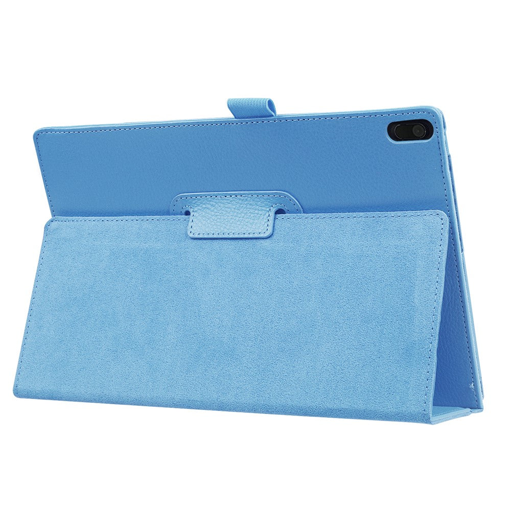 Litchi Skin Universal Leather Stand Folio Case for Lenovo Tab 4 10 Plus / Tab 4 10 - Baby Blue