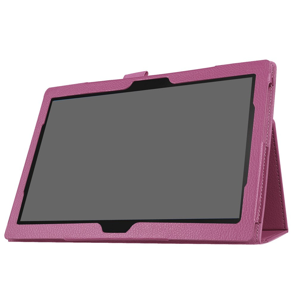 Litchi Grain Universal PU Leather Case with Stand for Lenovo Tab 4 10 Plus / Tab 4 10 - Purple