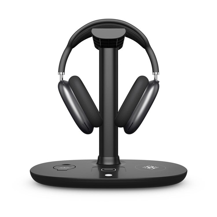 4-in-1 15W Wireless Charger Charging Pad Qi Fast Charging Dock Headset Holder for Apple Watch AirPods Mobile Phone