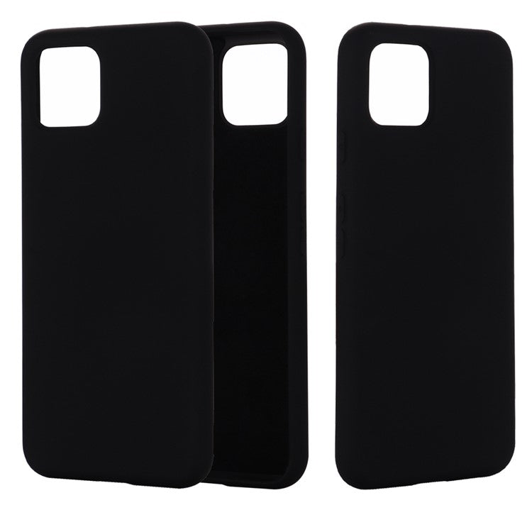 Soft Liquid Silicone Phone Back Cover for Google Pixel 4 XL - Black