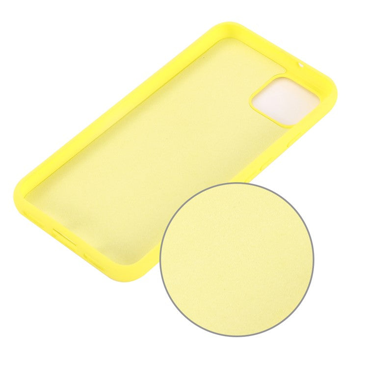 Soft Liquid Silicone Phone Back Cover for Google Pixel 4 - Yellow