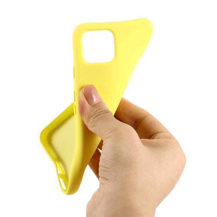Soft Liquid Silicone Phone Back Cover for Google Pixel 4 - Yellow