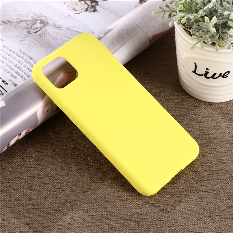 Soft Liquid Silicone Phone Back Cover for Google Pixel 4 - Yellow
