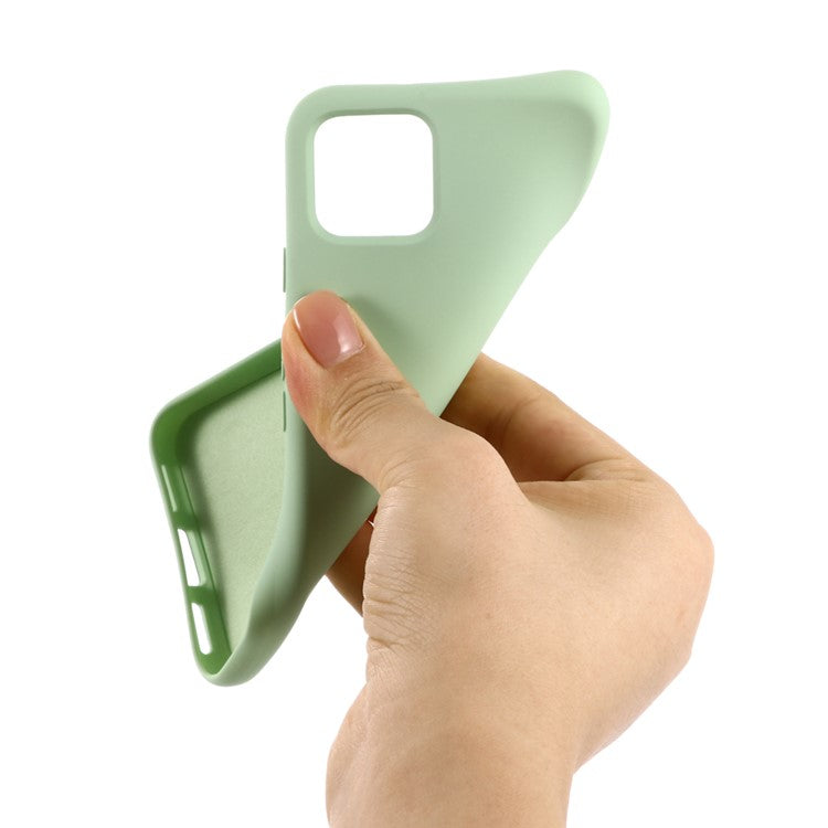 Soft Liquid Silicone Phone Back Cover for Google Pixel 4 - Green