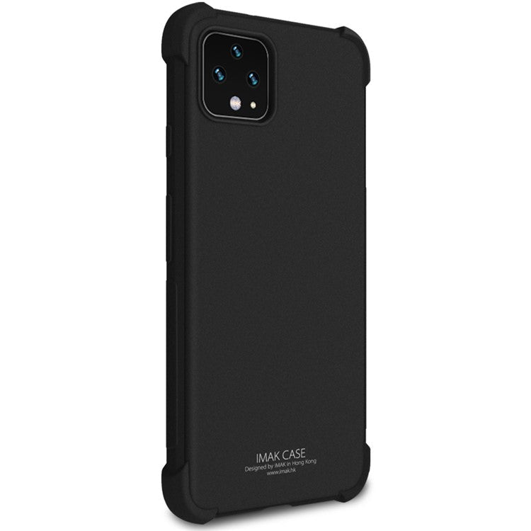 IMAK Anti-drop TPU Phone Case + Explosion-proof Screen Film for Google Pixel 4 - Matte Black