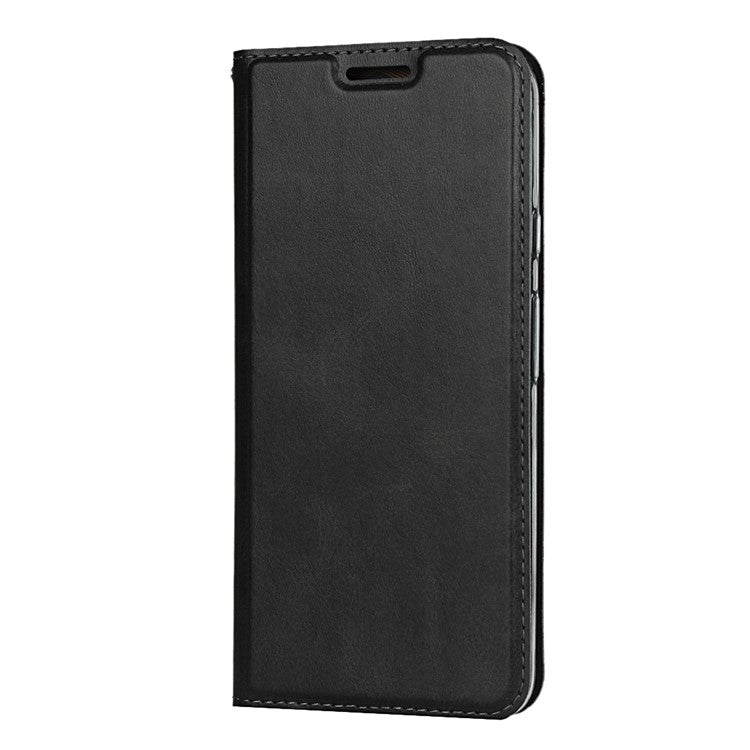 Leather Stand Case with Card Slot for Google Pixel 4 - Black
