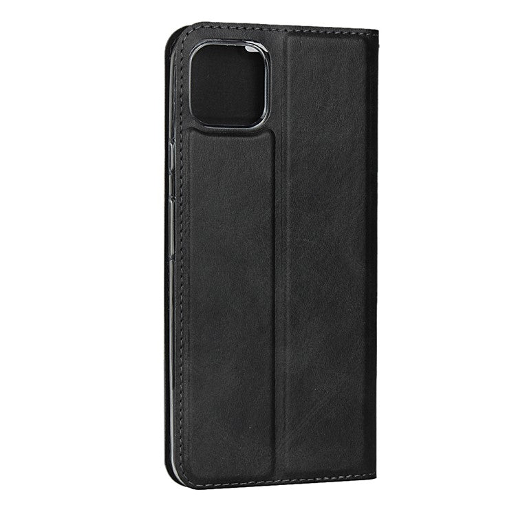 Leather Stand Case with Card Slot for Google Pixel 4 - Black