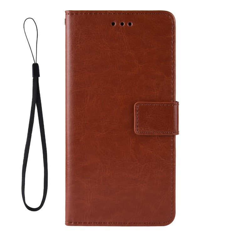 Crazy Horse Skin PU Leather Wallet Mobile Phone Shell for Google Pixel 4a - Brown
