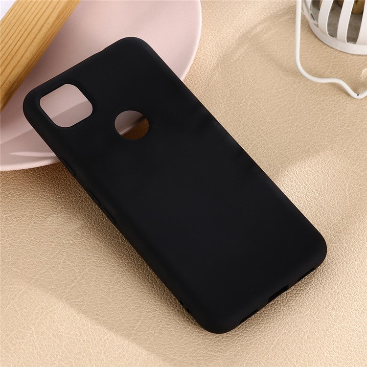 Soft Liquid Silicone Mobile Phone Case for Google Pixel 4a - Black