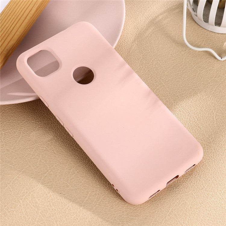 Soft Liquid Silicone Mobile Phone Case for Google Pixel 4a - Pink