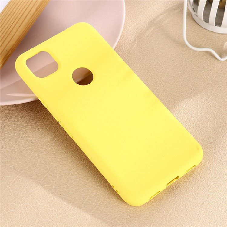 Soft Liquid Silicone Mobile Phone Case for Google Pixel 4a - Yellow