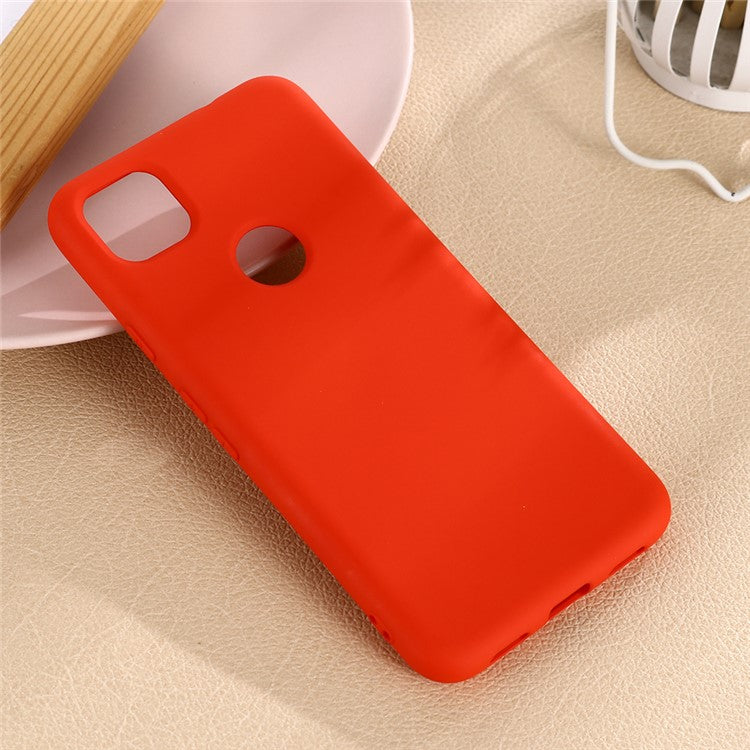 Soft Liquid Silicone Mobile Phone Case for Google Pixel 4a - Red