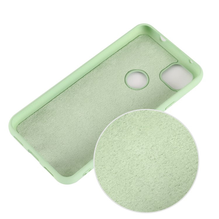 Soft Liquid Silicone Mobile Phone Case for Google Pixel 4a - Green