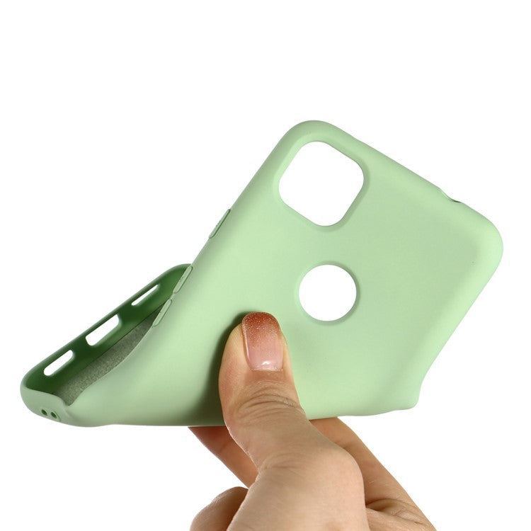 Soft Liquid Silicone Mobile Phone Case for Google Pixel 4a - Green