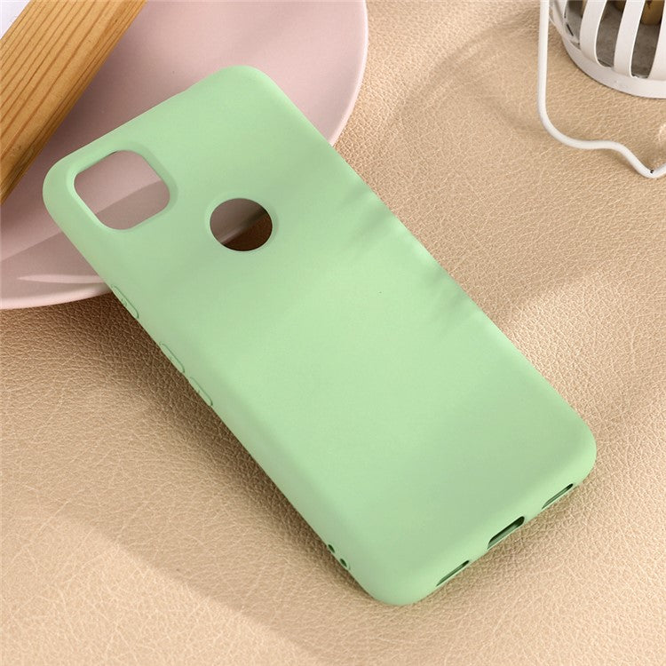 Soft Liquid Silicone Mobile Phone Case for Google Pixel 4a - Green