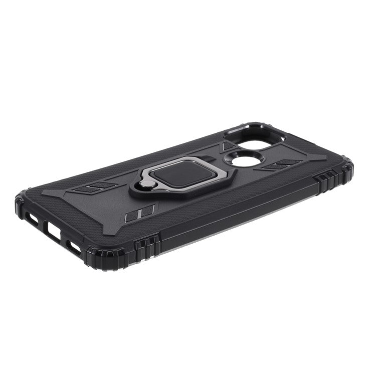 Finger Ring Kickstand TPU Protective Case for Google Pixel 4a 5G/Pixel 5XL - Black