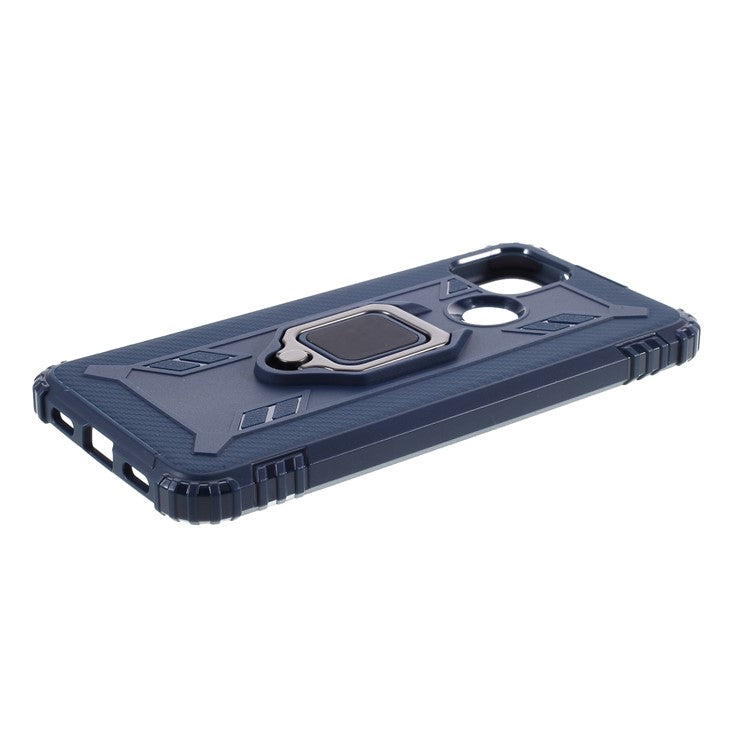Finger Ring Kickstand TPU Protective Case for Google Pixel 4a 5G/Pixel 5XL - Blue