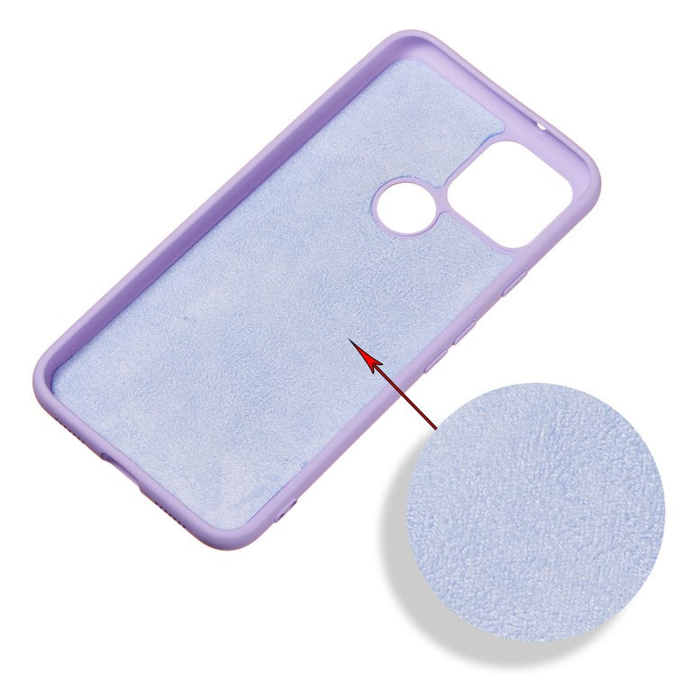 For Google Pixel 4a 5G/Pixel 5XL Shockproof Anti-scratch Anti-dust Liquid Silicone Phone Cover Phone Case - Purple