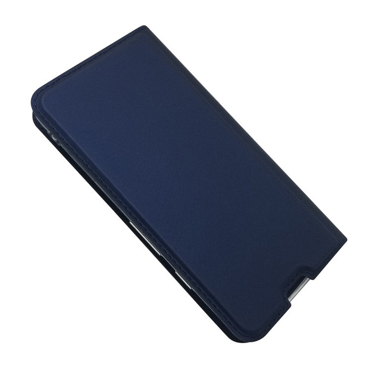 New Magnetic Adsorption Leather Stand Case with Card Holder for Google Pixel 5 - Blue