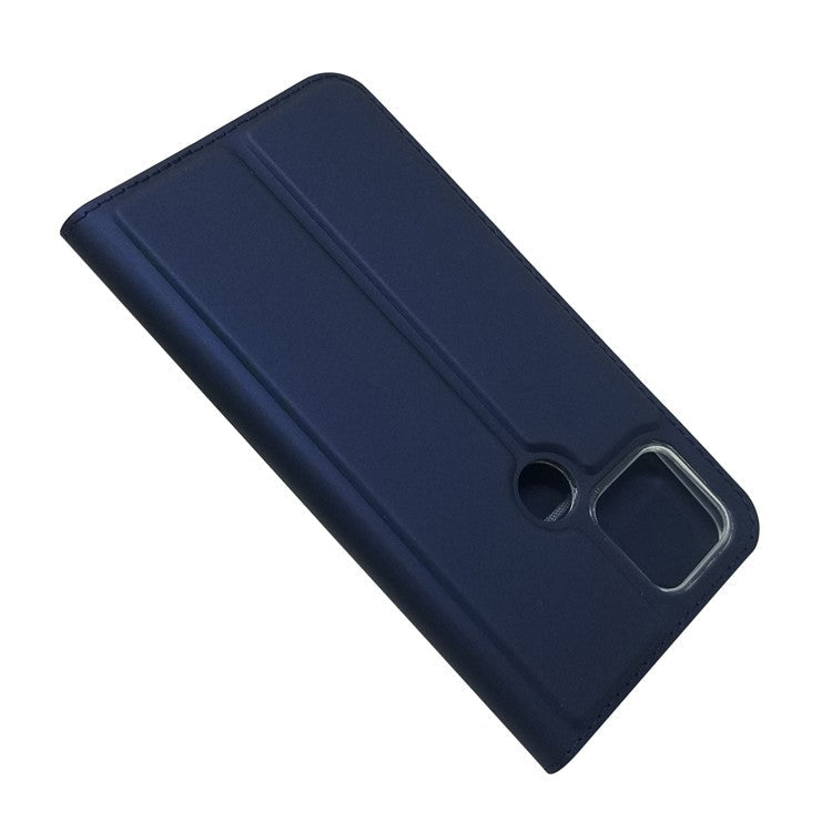 New Magnetic Adsorption Leather Stand Case with Card Holder for Google Pixel 5 - Blue