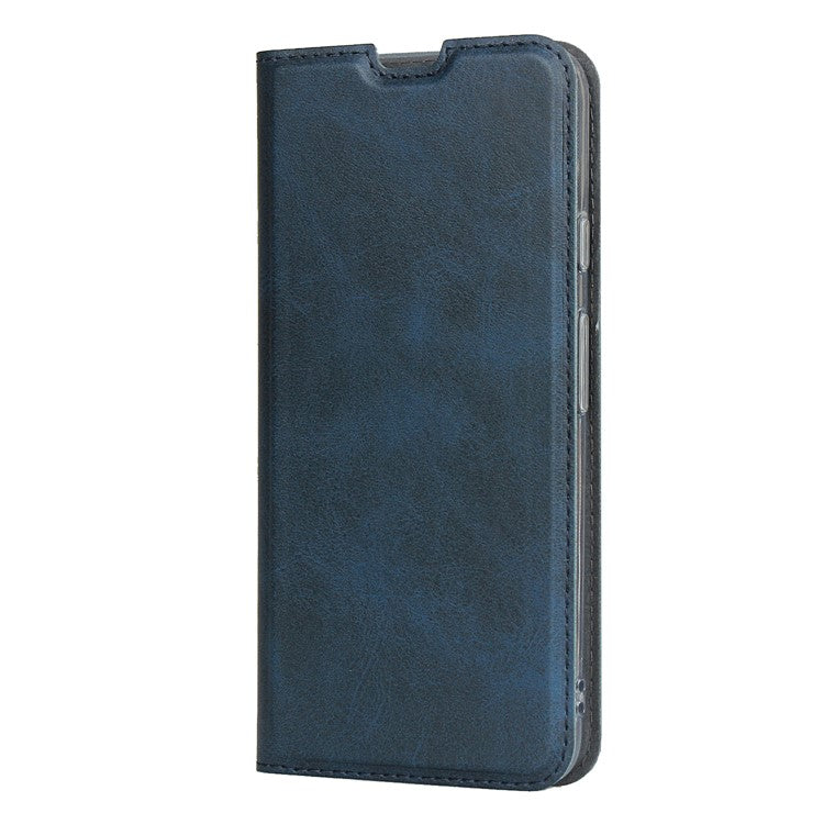 Leather Stand Case with Card Slot Phone Cover for Google Pixel 4a 5G - Blue