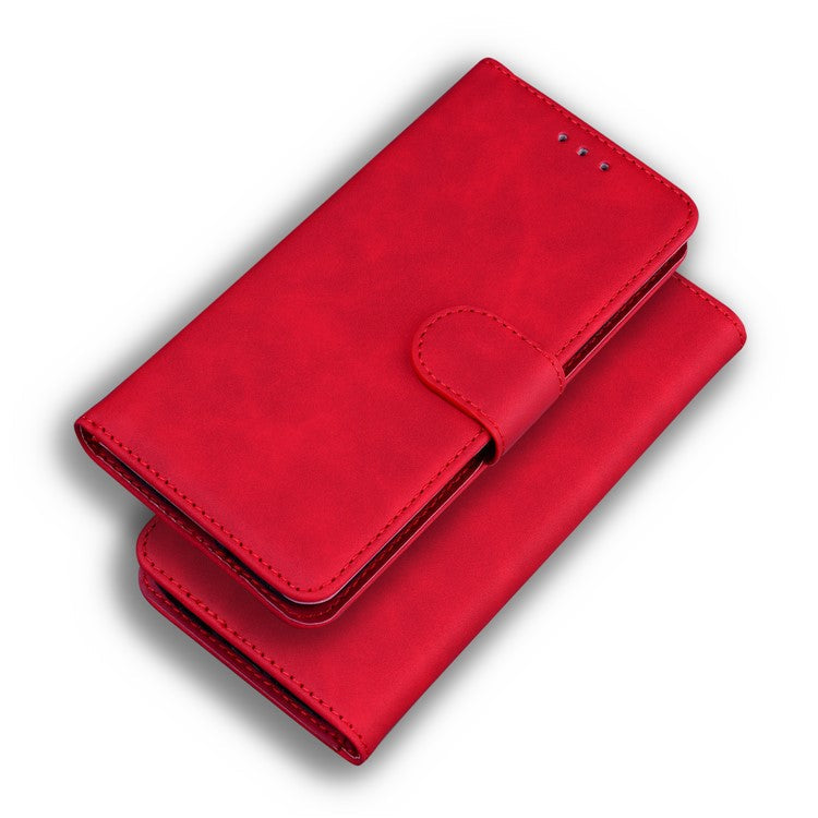Flip Leather Phone Full Protection Case with Wallet Stand for Google Pixel 5a 5G - Red