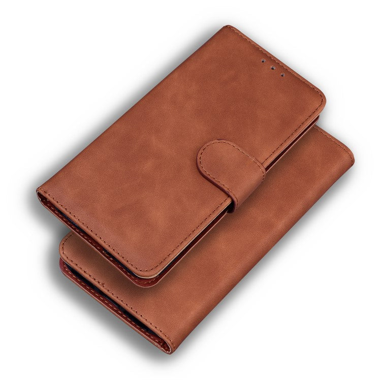 Flip Leather Phone Full Protection Case with Wallet Stand for Google Pixel 5a 5G - Brown