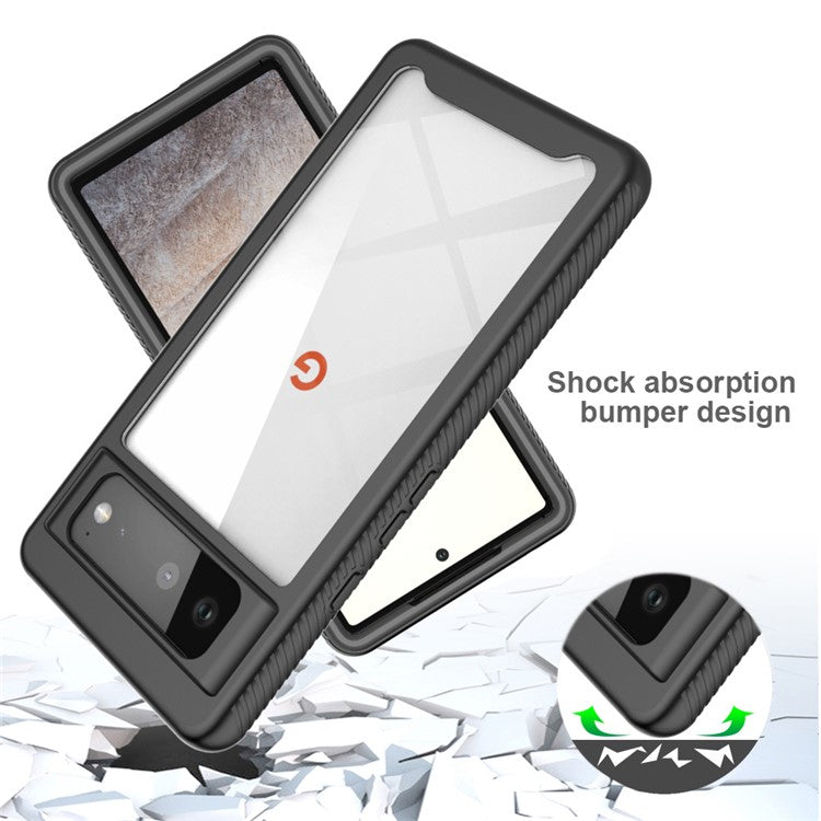 Full Coverage Pure Color Shock Absorption Phone Back Case for Google Pixel 6 - Black