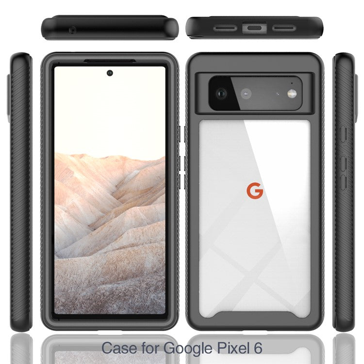 Full Coverage Pure Color Shock Absorption Phone Back Case for Google Pixel 6 - Black