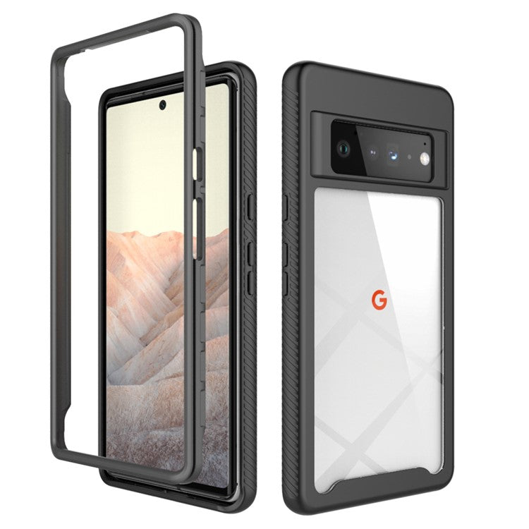 Full Coverage Pure Color Shock-absorbed Mobile Phone Case for Google Pixel 6 Pro - Black