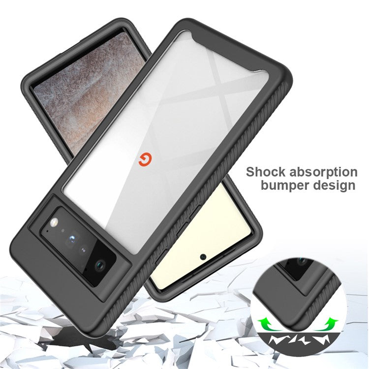 Full Coverage Pure Color Shock-absorbed Mobile Phone Case for Google Pixel 6 Pro - Black