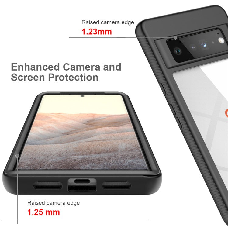 Full Coverage Pure Color Shock-absorbed Mobile Phone Case for Google Pixel 6 Pro - Black