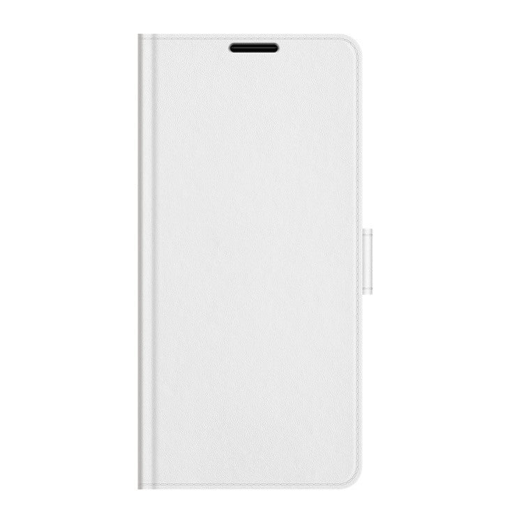 Folio Flip Crazy Horse Texture TPU Bumper Frame Leather Wallet Case with Stand for Google Pixel 6 - White