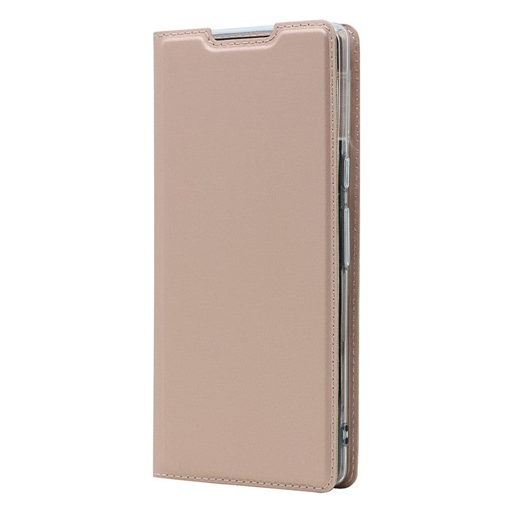 Card Holder Design PU Leather Magnetic Closure Cell Phone Case for Google Pixel 6 - Rose Gold