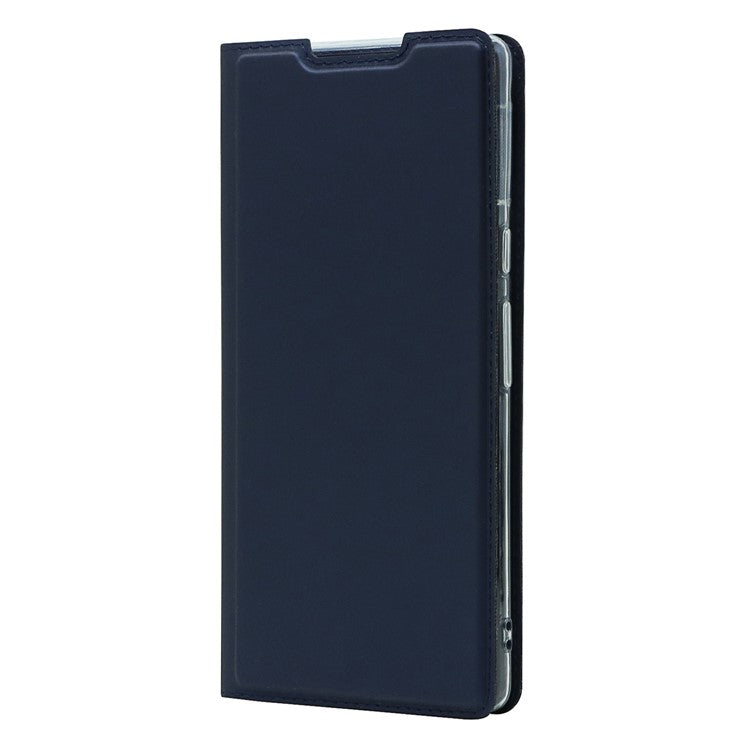 Card Holder Design PU Leather Magnetic Closure Cell Phone Case for Google Pixel 6 - Blue