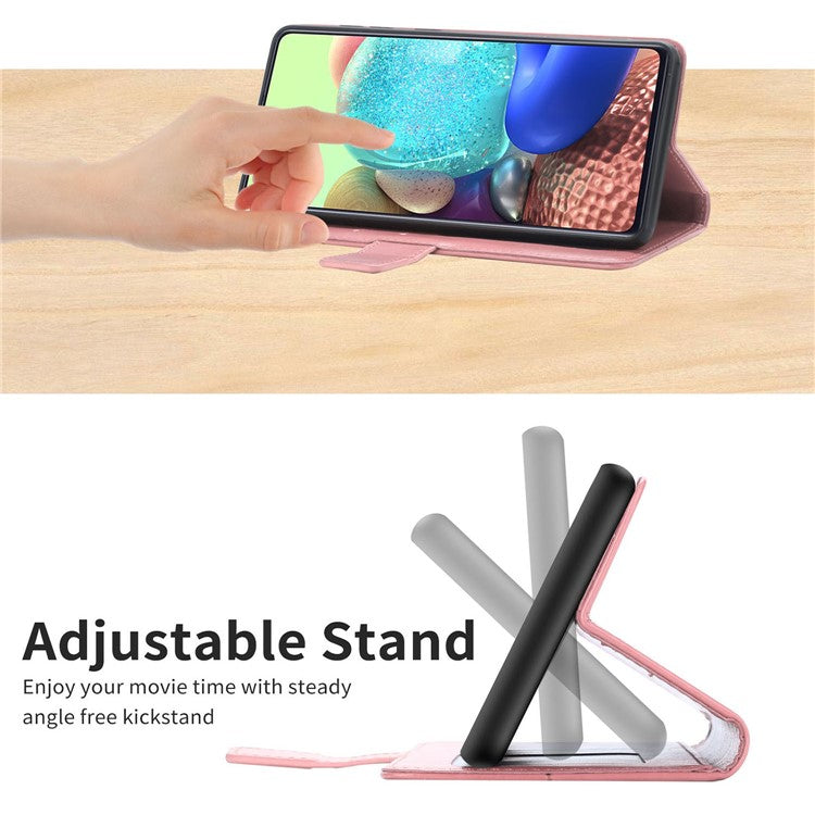 Imprinting Y-shaped Lines PU Leather Full Protection Phone Flip Cover Protective Case for Google Pixel 6 - Pink